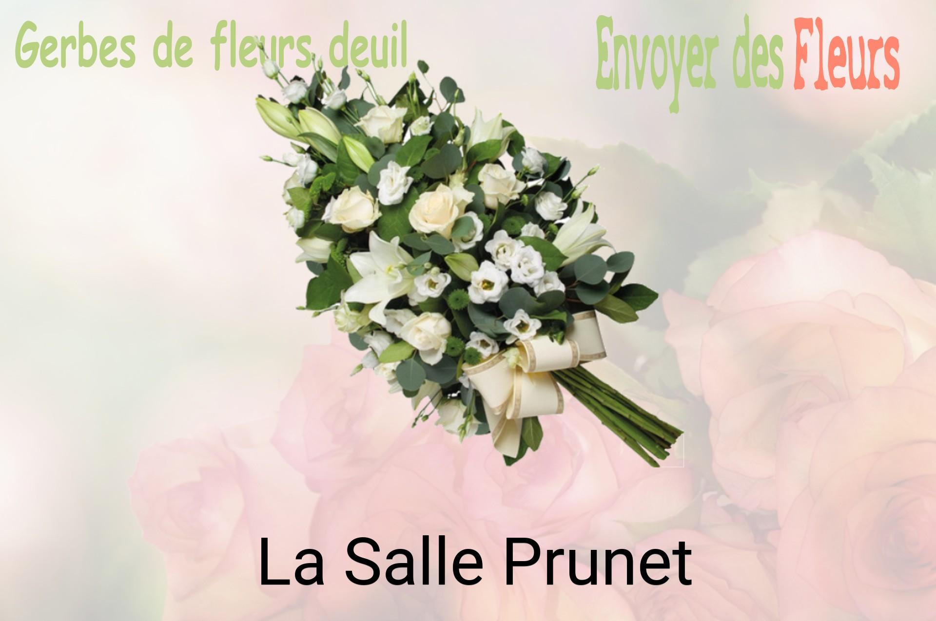 Gerbe de fleurs de deuil livrée à La Salle-Prunet
